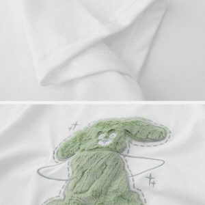 3d rabbit pattern tee youthful & dynamic design 2399