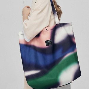 abstract contrast canvas shoulder bag   chic & dynamic style 8571