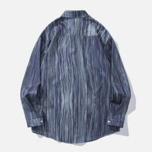 abstract stripe shirt sleek long sleeve urban trendsetter 6138