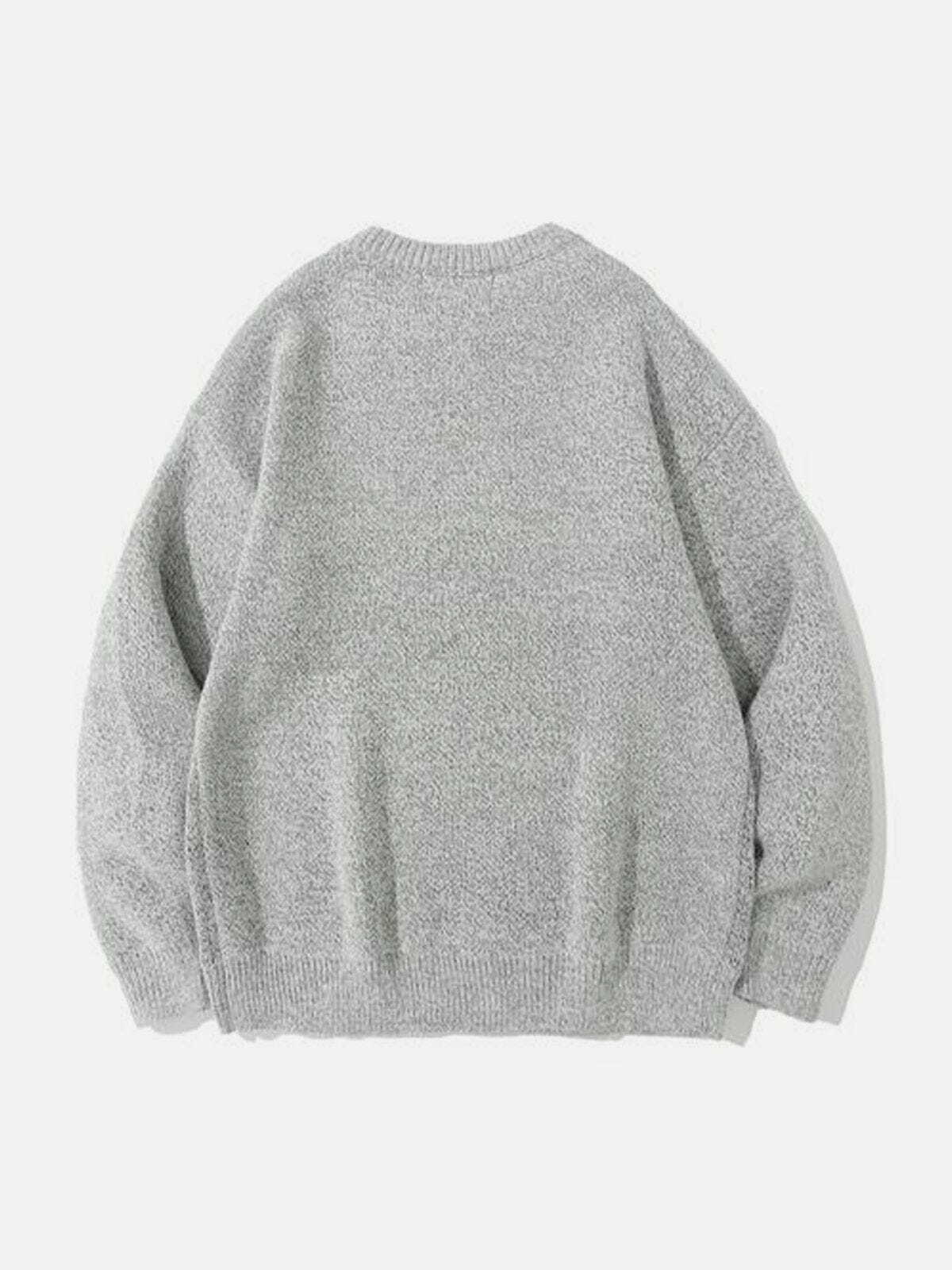 anime shark sweater jacquard design youthful & trendy 3065