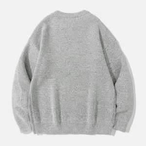 anime shark sweater jacquard design youthful & trendy 5356