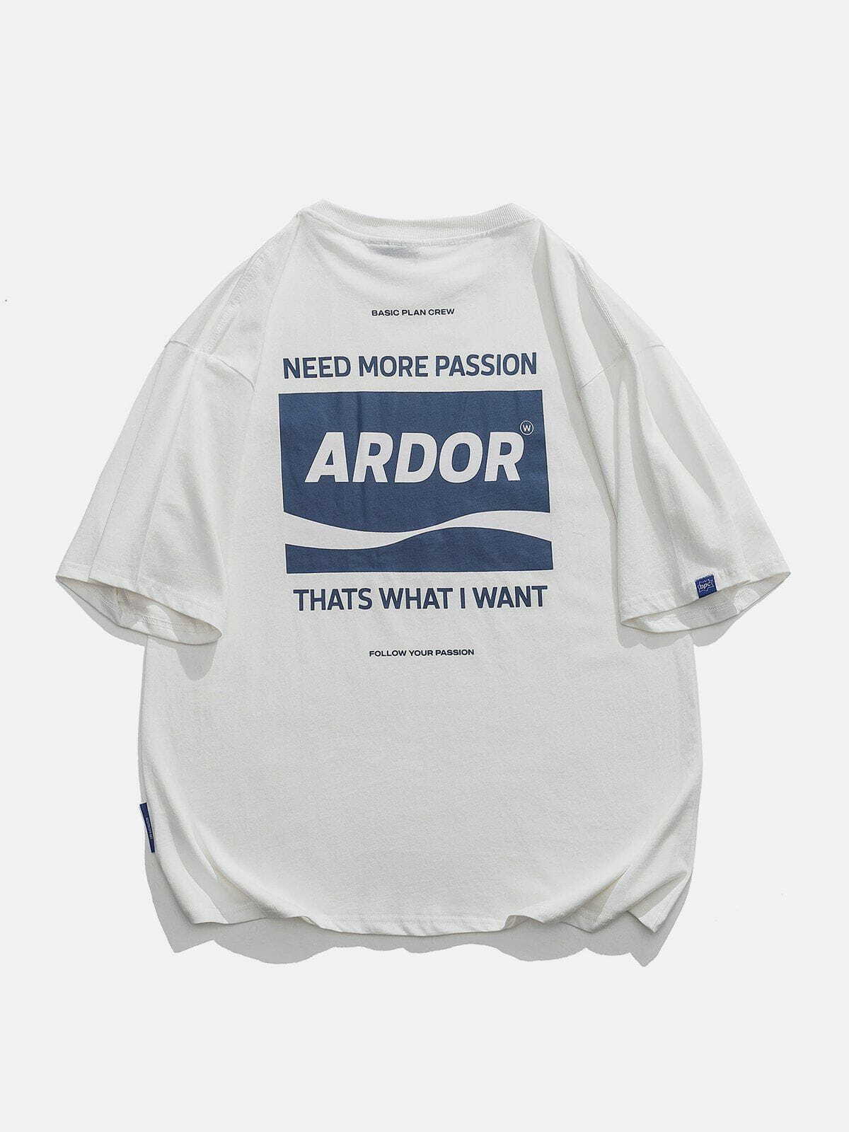 ardor print tee   youthful & bold streetwear essential 2002