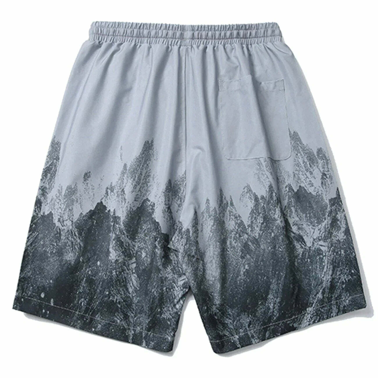 artistic landscape shorts with drawstring youthful & chic 3031