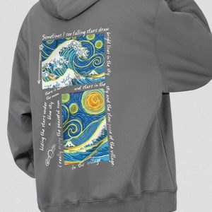 artistic oil painting hoodie thick & vibrant streetwear 3118