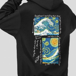 artistic oil painting hoodie thick & vibrant streetwear 3433