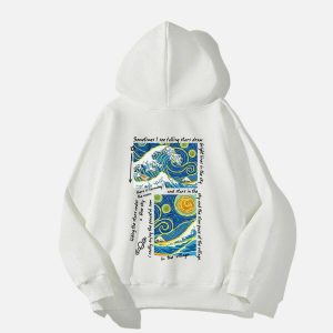 artistic oil painting hoodie thick & vibrant streetwear 5181