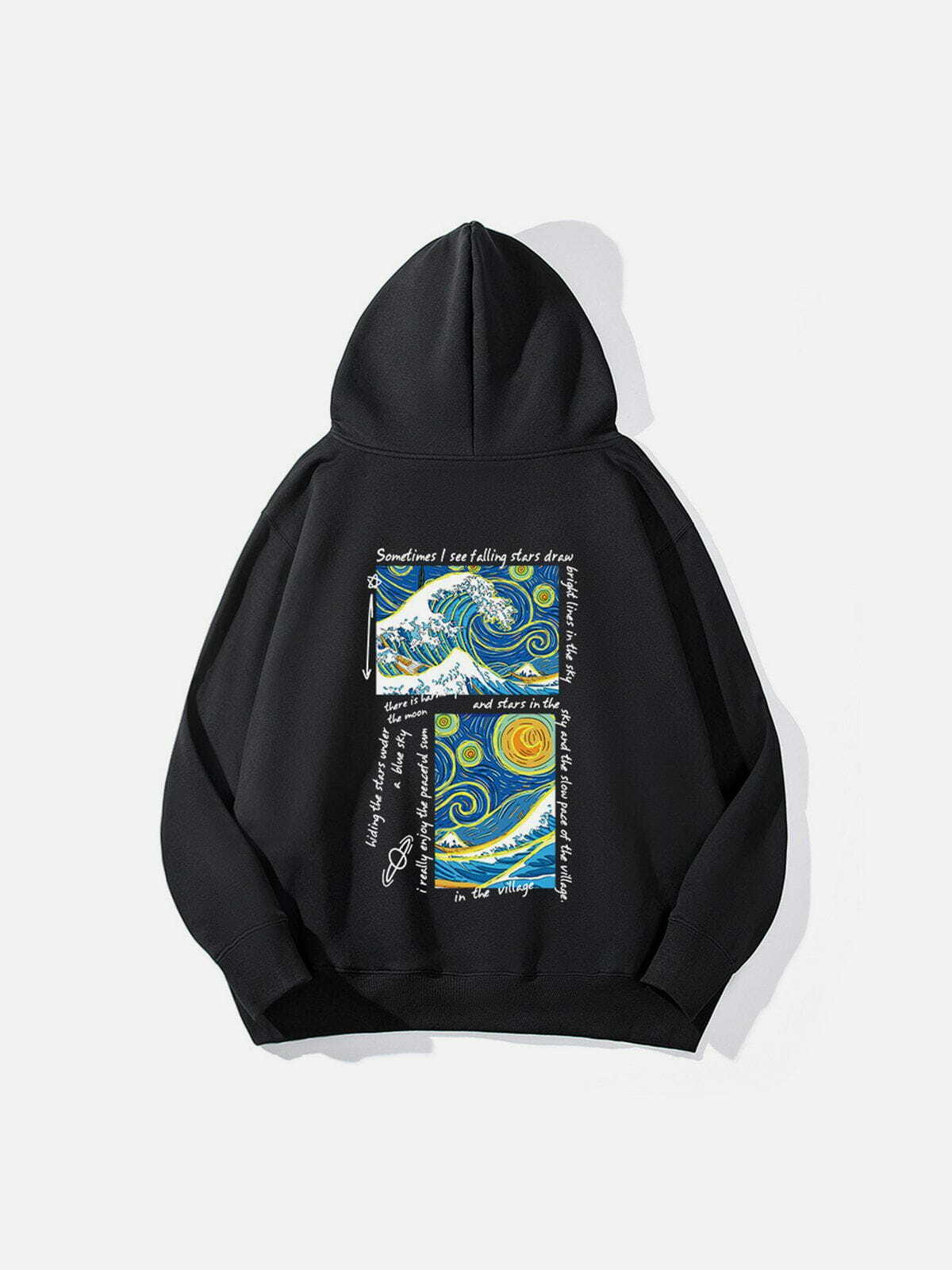 artistic oil painting hoodie thick & vibrant streetwear 5482
