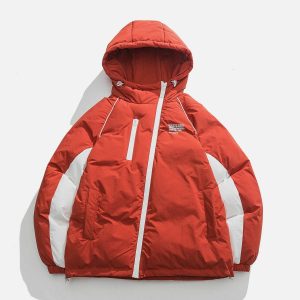 asymmetrical zip winter coat   chic & dynamic urban outerwear 3932