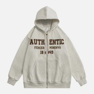 authentic print hoodie   youthful & dynamic streetwear 2441