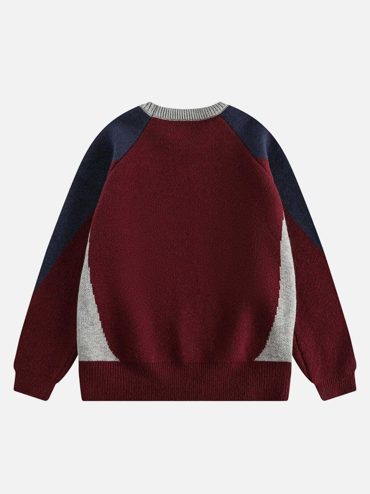 bold color block sweater   youthful & trendy streetwear 6862