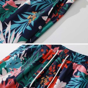 botanical print shorts   youthful & vibrant summer style 4467