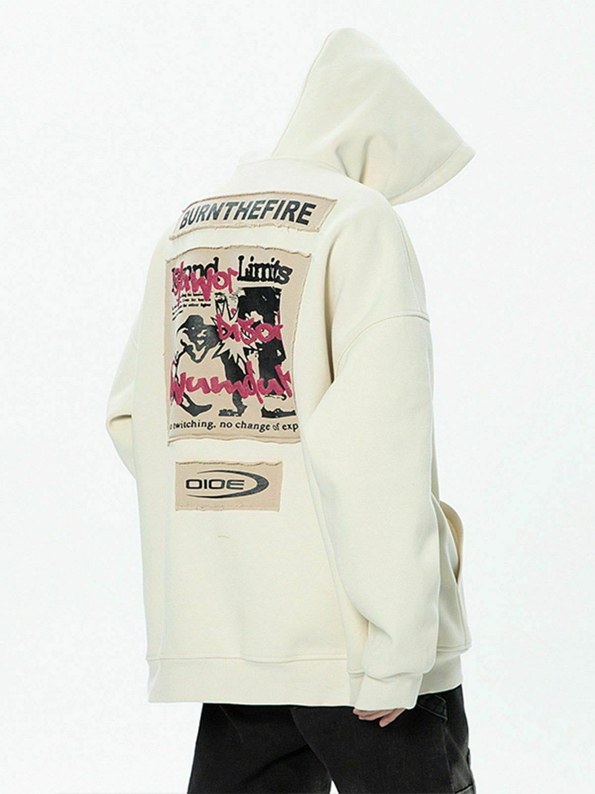 burn the fire hoodie edgy & retro streetwear 1361