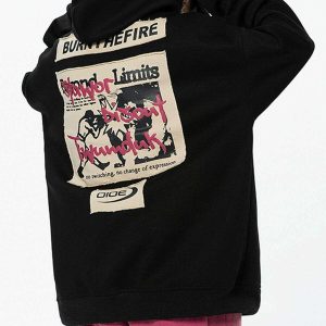 burn the fire hoodie edgy & retro streetwear 6435