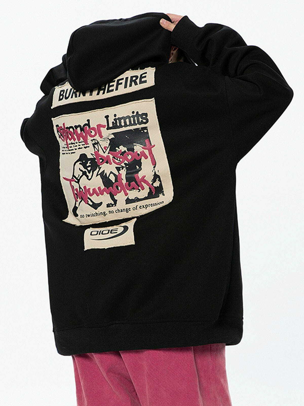 burn the fire hoodie edgy & retro streetwear 6435