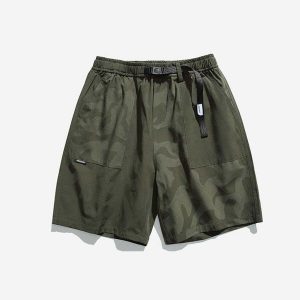 camouflage print shorts youthful urban streetwear 6742
