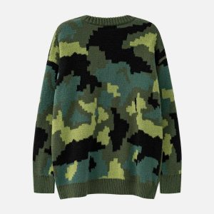 camouflage print sweater youthful & edgy streetwear staple 4558