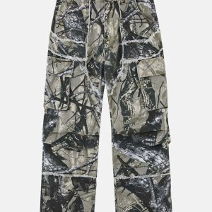 camouflage tree branch pants urban stealth & dynamic style 1085