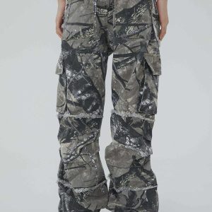 camouflage tree branch pants urban stealth & dynamic style 5574