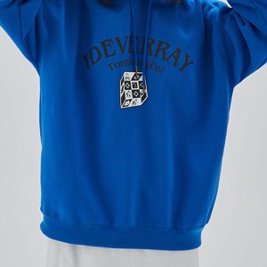 cartoon color block hoodie   youthful & dynamic streetwear 6142