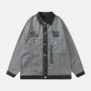 cartoon embroidered denim jacket youthful & iconic style 6560