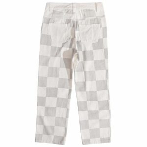 checkerboard jeans urban chic & edgy style staple 5681
