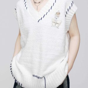chic butterfly strap sweater vest   youthful urban trend 5228