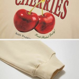chic cherries hoodie   youthful & trendy streetwear 6171