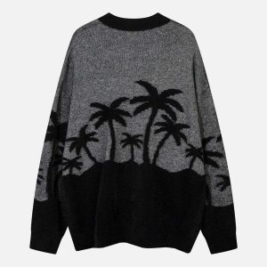 chic coconut jacquard sweater   urban & trendy knitwear 5092