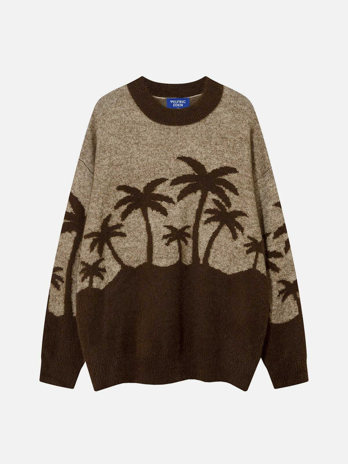 chic coconut jacquard sweater   urban & trendy knitwear 5672