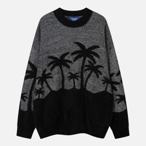 chic coconut jacquard sweater   urban & trendy knitwear 6532
