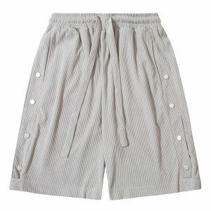 chic corduroy shorts breasted design youthful appeal 2537