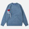 chic crochet heart sweater   youthful & trendy appeal 6600