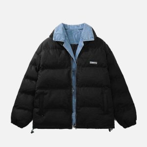 chic dual layer polo collar coat winter essential 3077