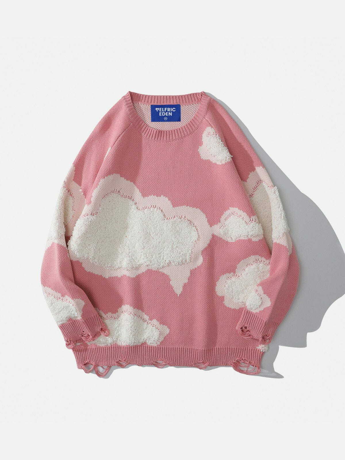 chic flocking cloud sweater   youthful & trendy design 4279