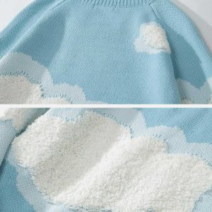 chic flocking cloud sweater   youthful & trendy design 6027