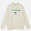 chic fold over embroidery sweatshirt   y2k streetwear icon 4062
