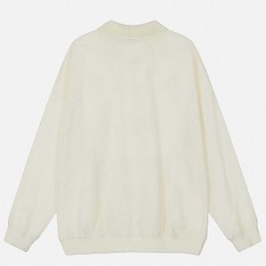 chic fold over embroidery sweatshirt   y2k streetwear icon 5768