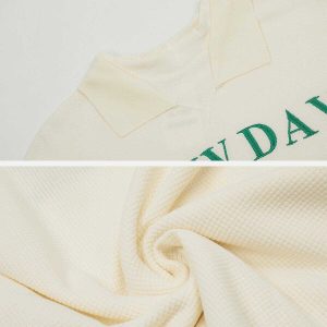 chic fold over embroidery sweatshirt   y2k streetwear icon 6577