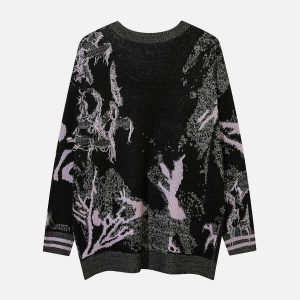 chic hole knit sweater   youthful & trendy streetwear 4255
