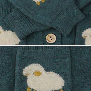 chic little lamb knit cardigan   youthful & cozy trend 2944