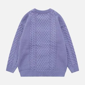 chic love twist sweater   youthful & trending design 5296