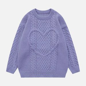 chic love twist sweater   youthful & trending design 5790