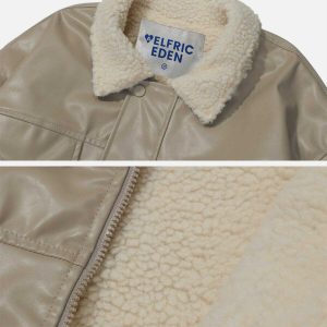 chic reversible sherpa bomber   urban & youthful appeal 7899