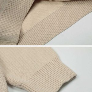 chic solid color turtleneck zipup sweater urban elegance 8004