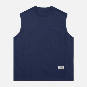 chic solid color vest   minimalist & trendy essential 4854