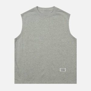chic solid color vest   minimalist & trendy essential 6256
