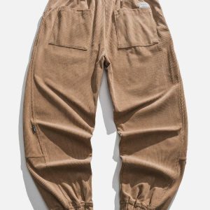 chic solid corduroy sweatpants   y2k streetwear revival 1694