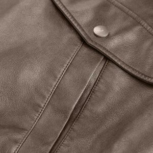 chic solid faux leather jacket   sleek urban essential 5632