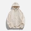 chic solid fleece hoodie   sleek comfort & urban style 6019
