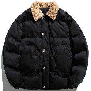 chic solid pocket coat   winter essential & sleek design 4482